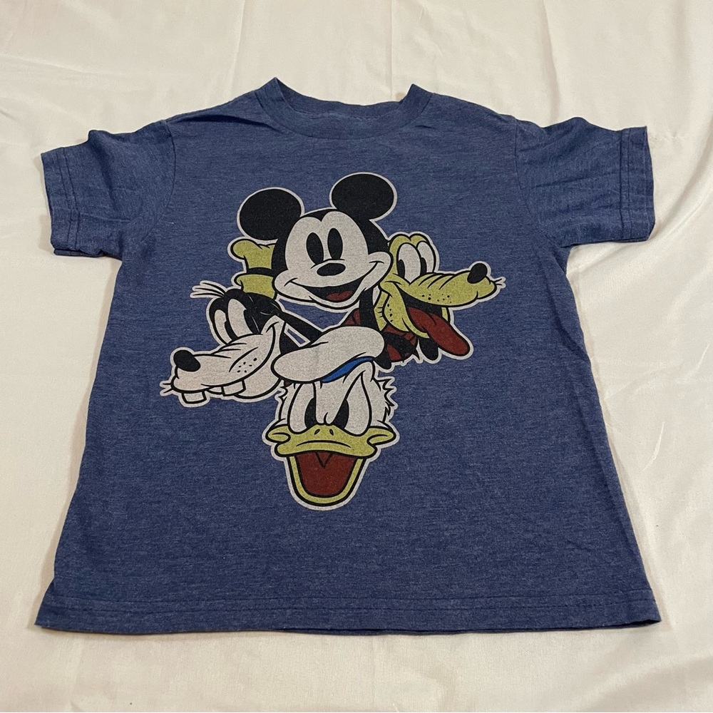 Disney Heather Blue Mickey & Friends Short Sleeve Tee